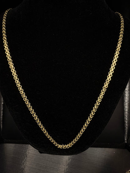 Tejido Bizantino Chain Oro laminado 14k (017)