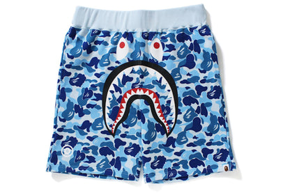 Bape ABC CAMO SHARK SWEAT SHORTS MENS Blue