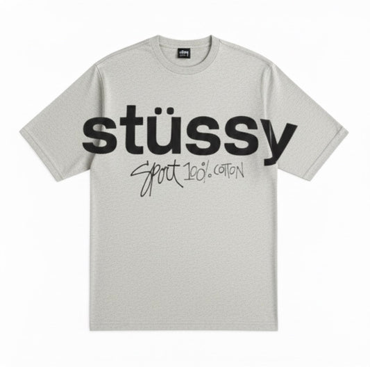 STUSSY SPORT 100% COTTON TSHIRT Grey