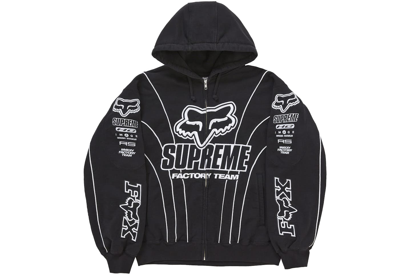 SUPREME FOX RACING ZIP UP HOODIE