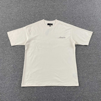 AMIRI BEIGE RHINESTONE TEE