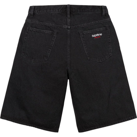 SUPREME BAGGY DENIM SHORT BLACK