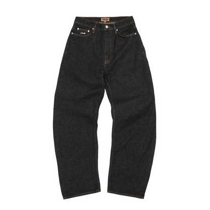 Corteiz DUAL STRIPE BAGGY JEANS [WASHED BLACK]