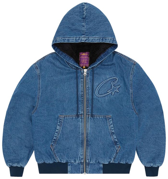 Corteiz CRTZ Embossed C-Star Denim Work Jacket 'Blue'