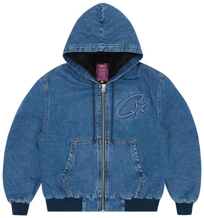 Corteiz CRTZ Embossed C-Star Denim Work Jacket 'Blue'