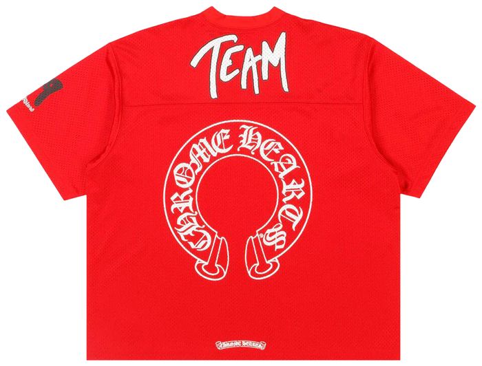 CHROMEHEARTS RED MATTY BOY MESH JERSEY