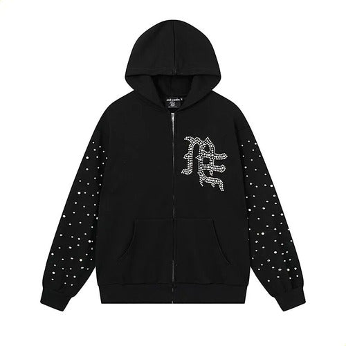 MIXED EMOTION PEARL ZIP HOODIE