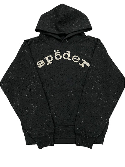 Spider Rhinestone VVS Hoodie 'Black'