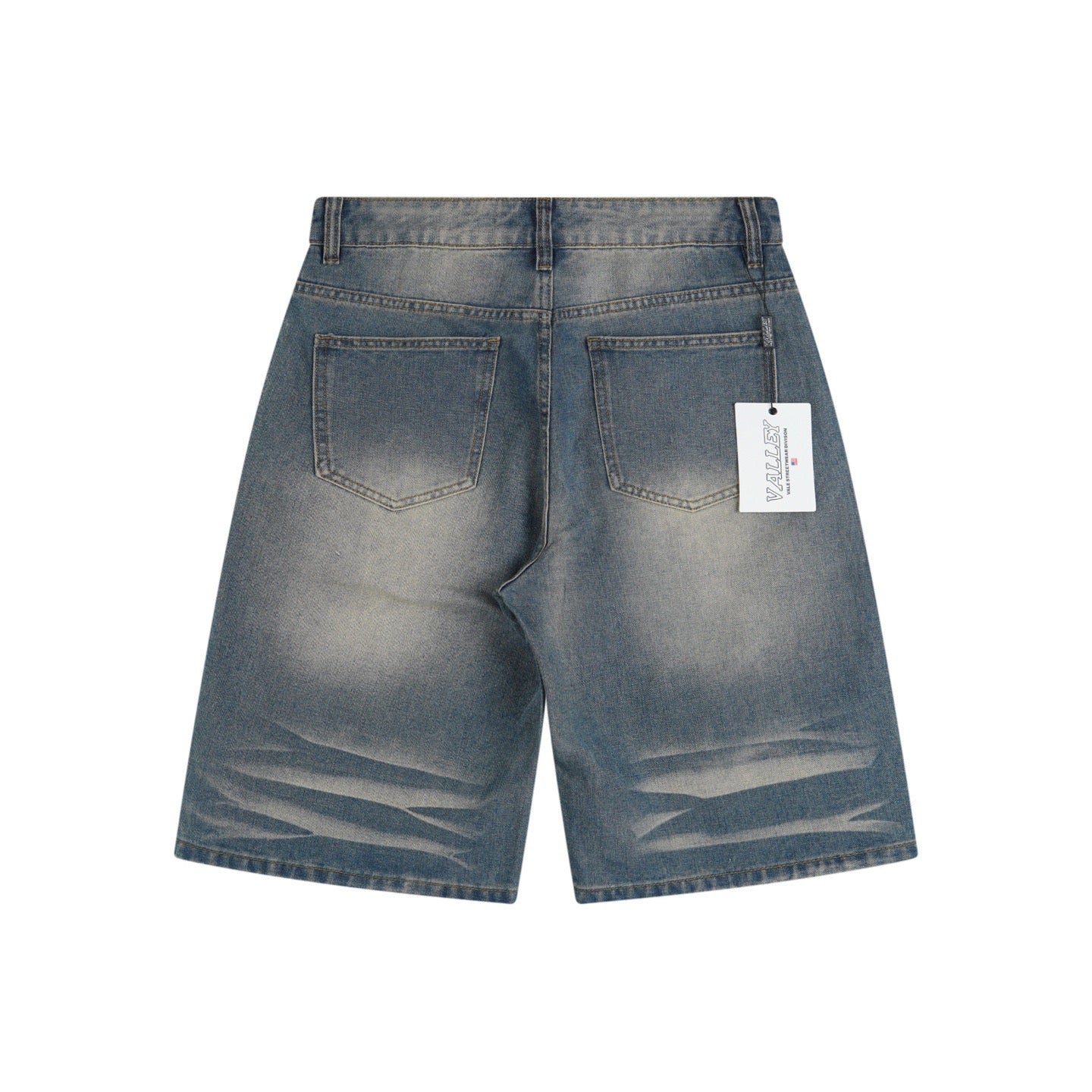 VALLEY VALE FOREVER SKITTLE DENIM JEAN SHORTS BLUE