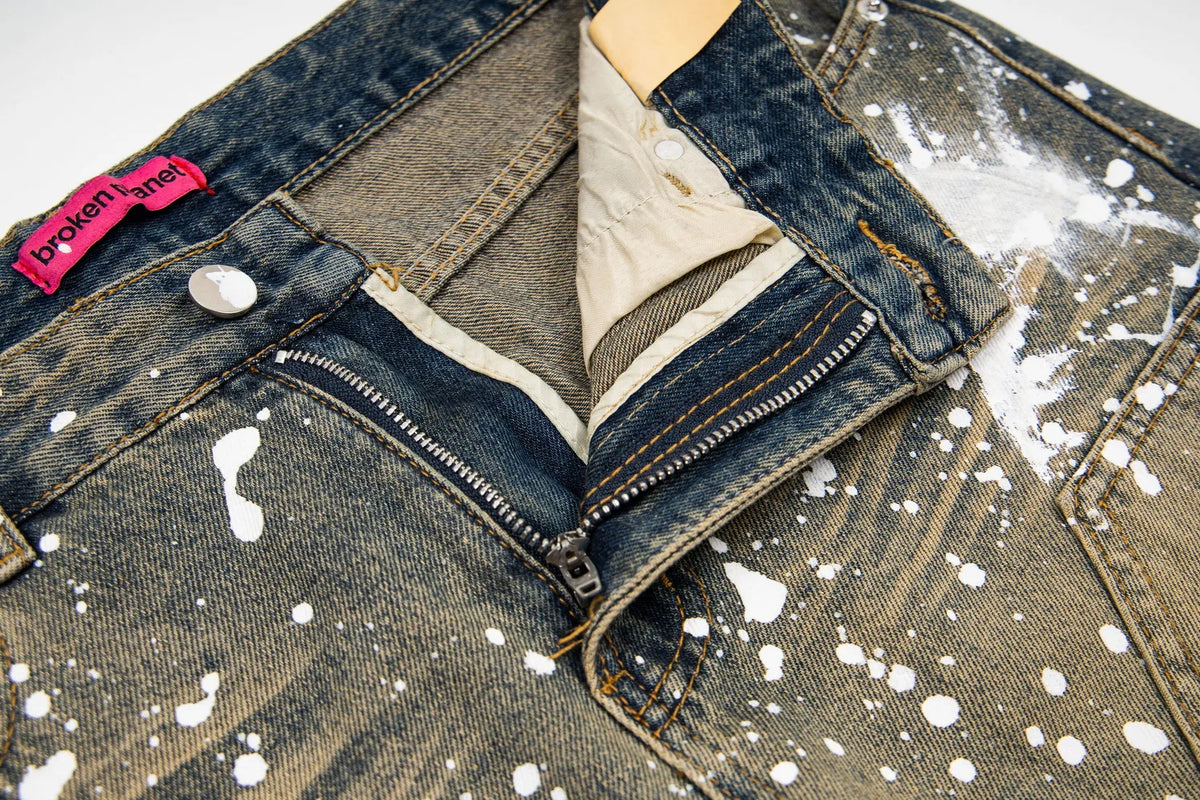 Broken Panet Pant Print denim jeans