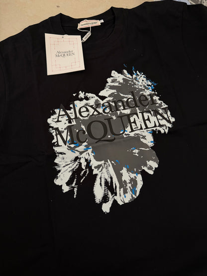 Alexander McQueen Dutch Flower Logo T-shirt Black