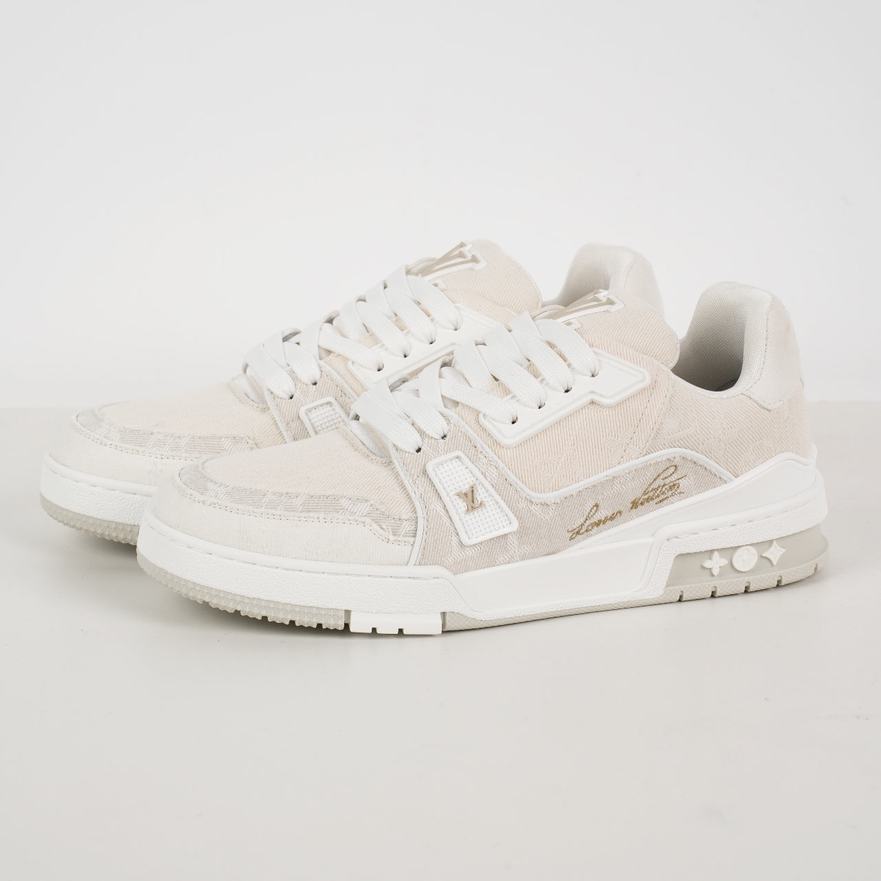 Louis Vuitton trainer creamy