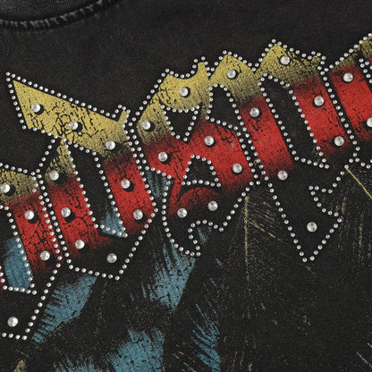 Godspeed rhinestone Miami Racing Black Tshirt