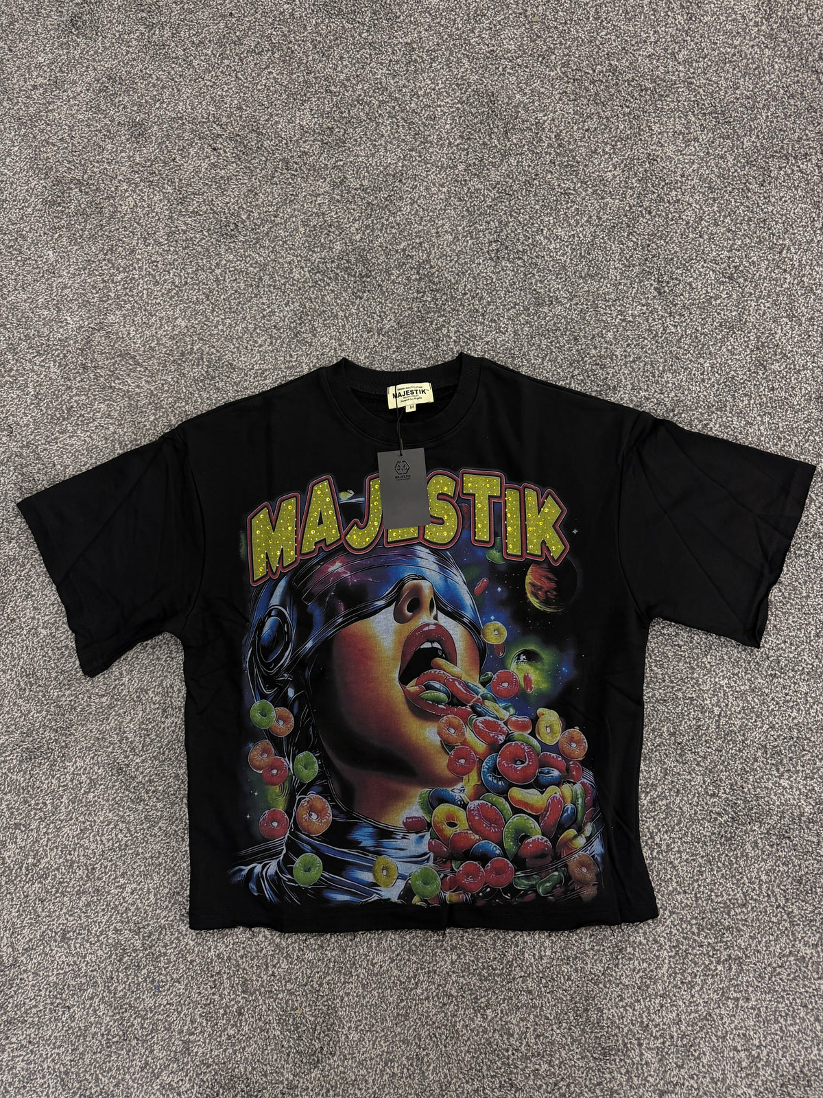 Majestik Space Cereal Black tee