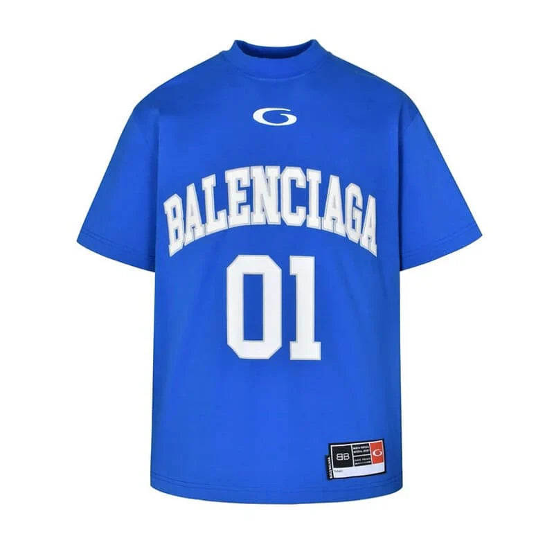 BALENCIAGA BASKETBALL JERSEY BLUE