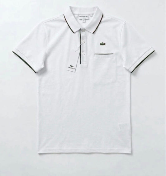 LACOSTE tipo polo bolsita blanca