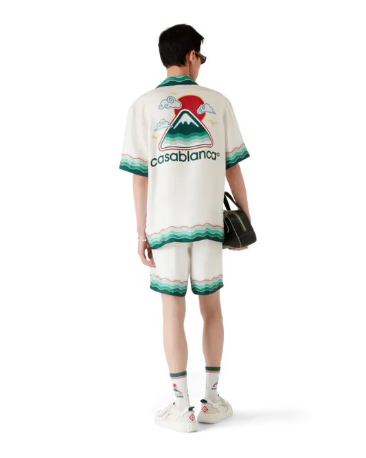 Casa Blanca Montagne Ondulée silk shirt