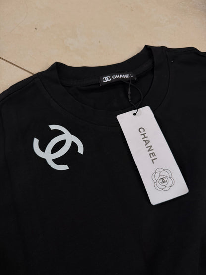 Chanel Logo Black Tshirt