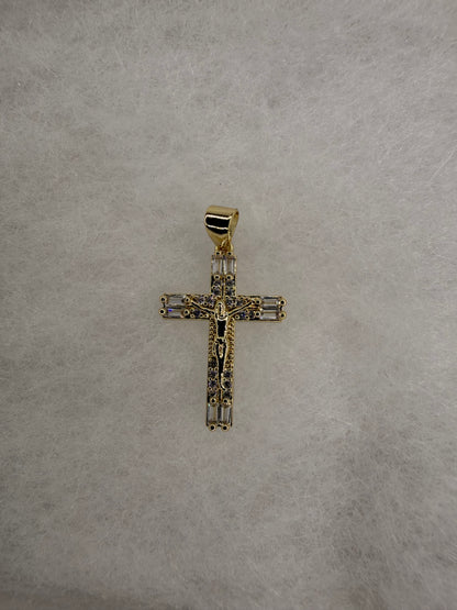 Crucifijo Pavé Imperial Oro laminado 14K
