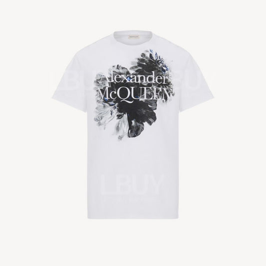 Alexander McQueen Dutch Flower Logo T-shirt