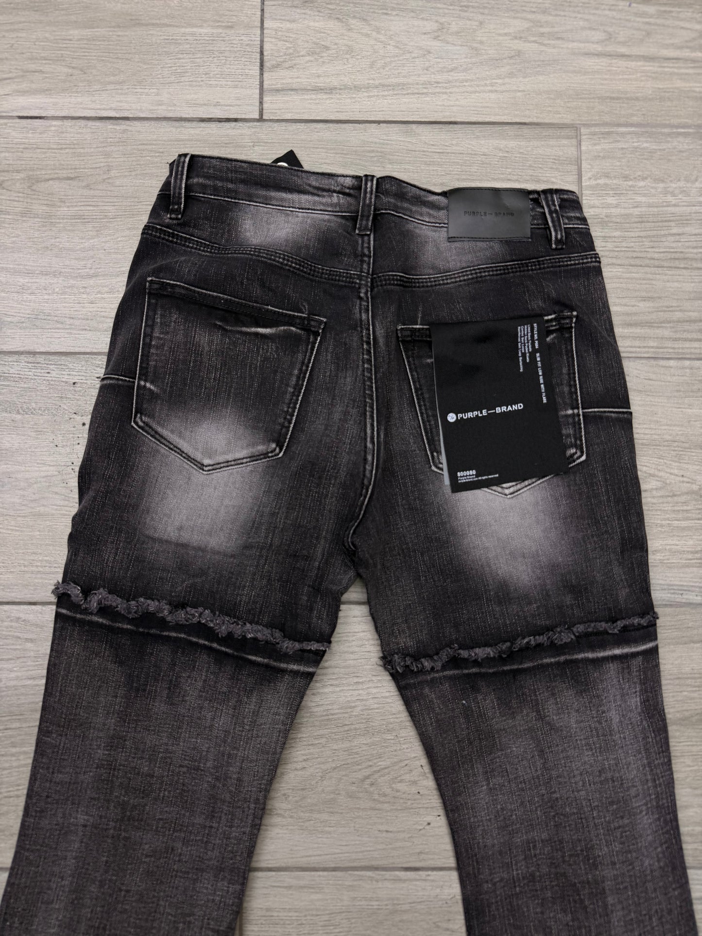 PURPLE FLARED BLACK JEANS PE63619