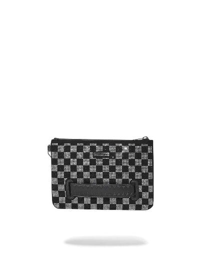 POCHETTE SPRAYGROUND TRINITY CHECKERED POUCHETTE NERO