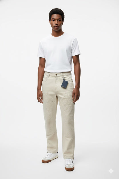 Louis Vuitton
Beige Monogram Carpenter Pants