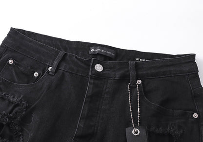 PURPLE BRAND SHORT BLACK PU502