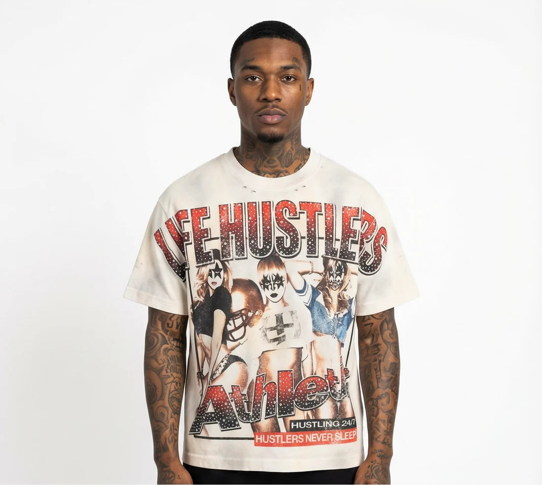 Life Hustlers “Football Girls White” ORIGINAL