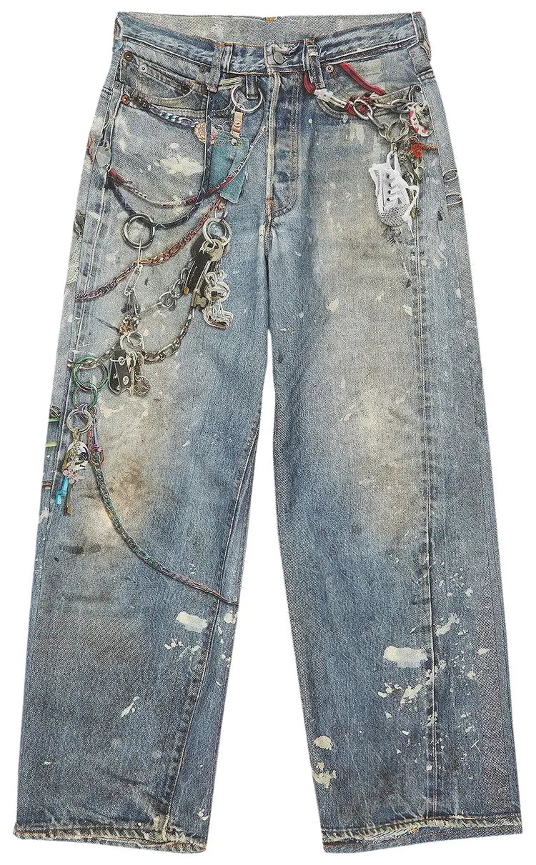 Acne Studios Ripped Jeans 'Mid Blue'