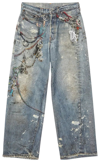 Acne Studios Ripped Jeans 'Mid Blue'