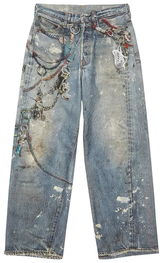 Acne Studios Ripped Jeans 'Mid Blue'