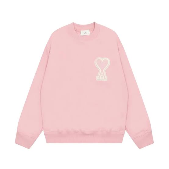 Ami Paris Crewneck Coeur pink