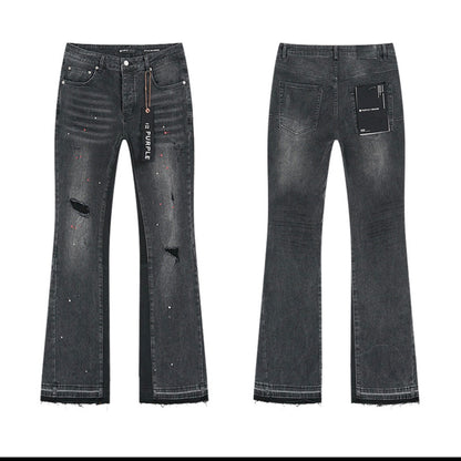Purple Jeans black Flared PU178