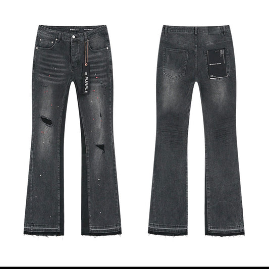 Purple Jeans black Flared PU178