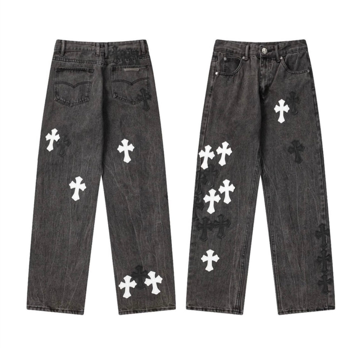 Chromehearts jeans Black/white