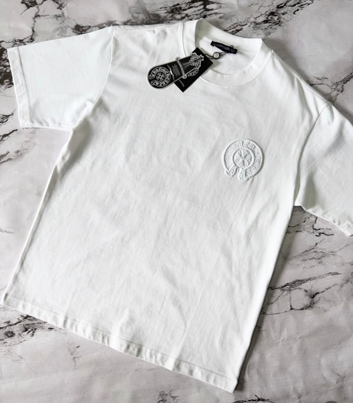 Chromehearts White Embroidered Tshirt