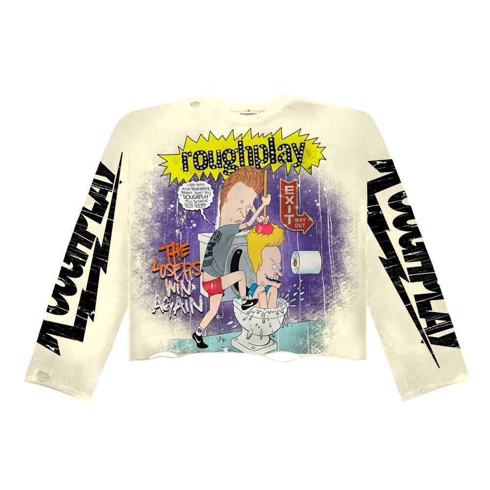 Rough Play BEAVIS & BUTT HEAD LONG SLEEVE (BLK)