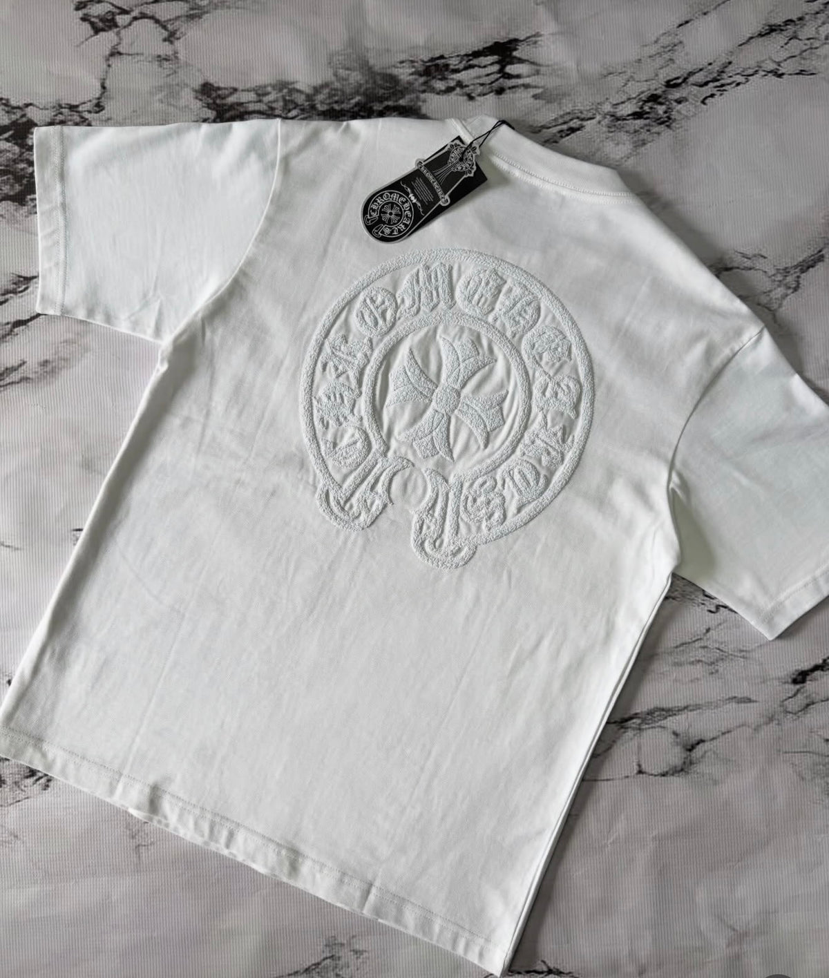 Chromehearts White Embroidered Tshirt