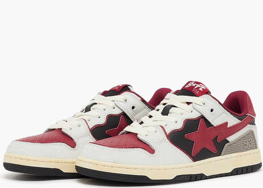 A Bathing Ape Bape SK8 Sta Vintage White Red