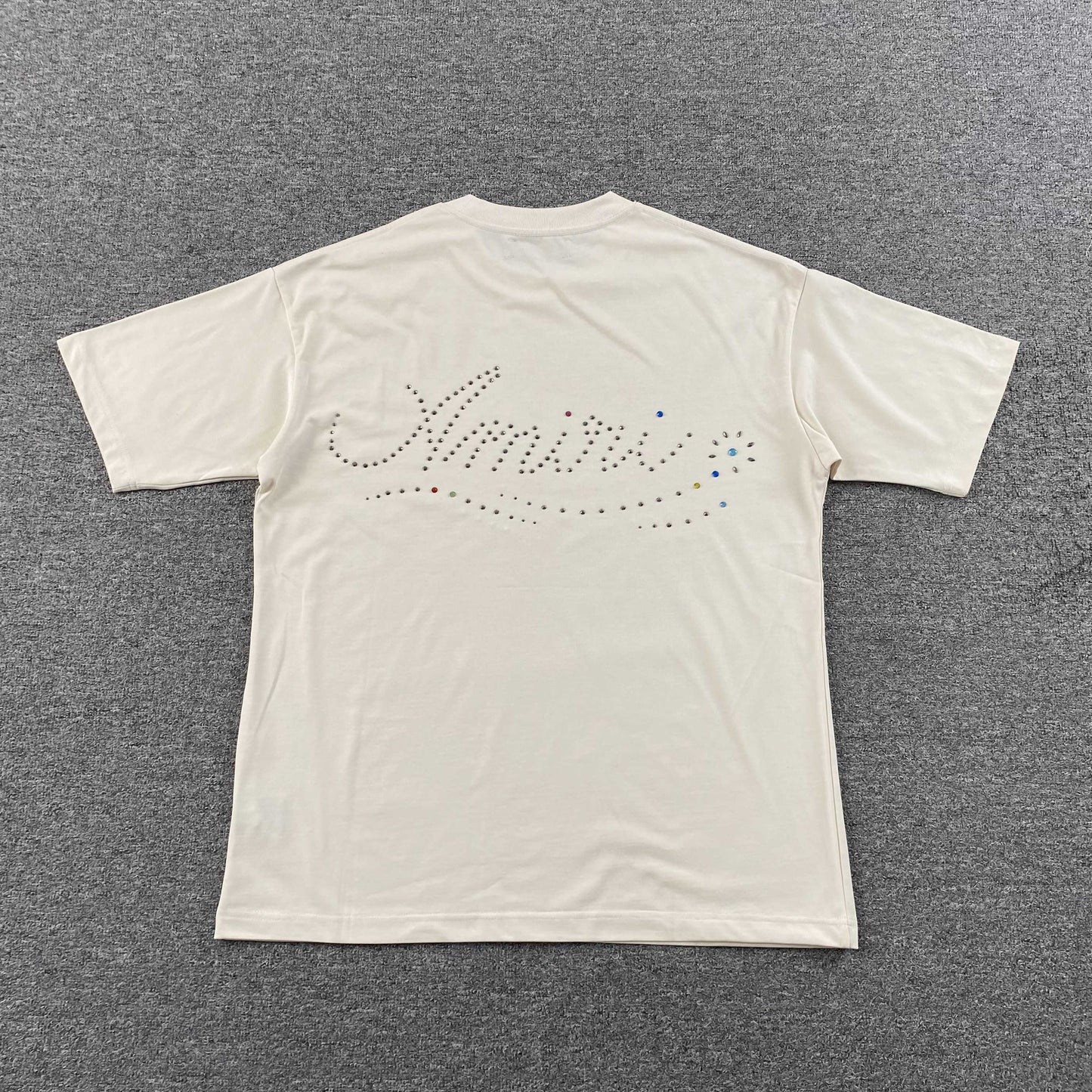 AMIRI BEIGE RHINESTONE TEE