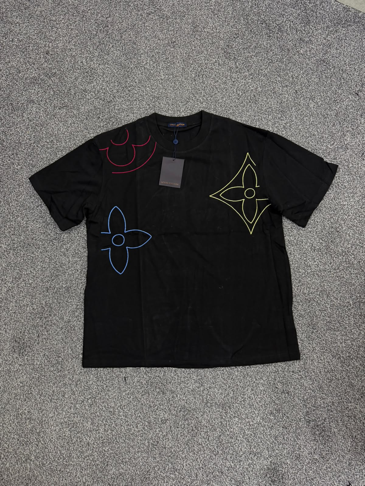 Louis Vuitton Bordada Black Tshirt