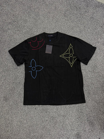 Louis Vuitton Bordada Black Tshirt