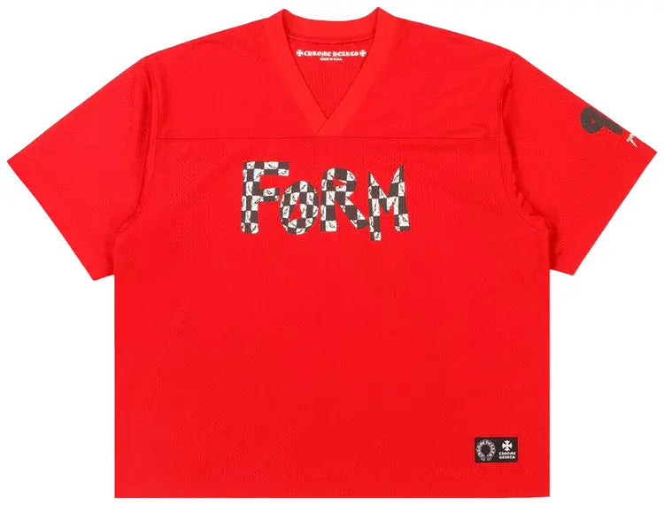 CHROMEHEARTS RED MATTY BOY MESH JERSEY