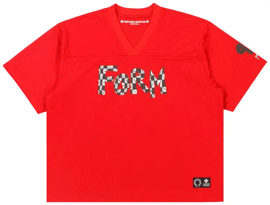 CHROMEHEARTS RED MATTY BOY MESH JERSEY