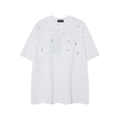 CHROMEHEARTS RHINESTONE WHITE TSHIRT