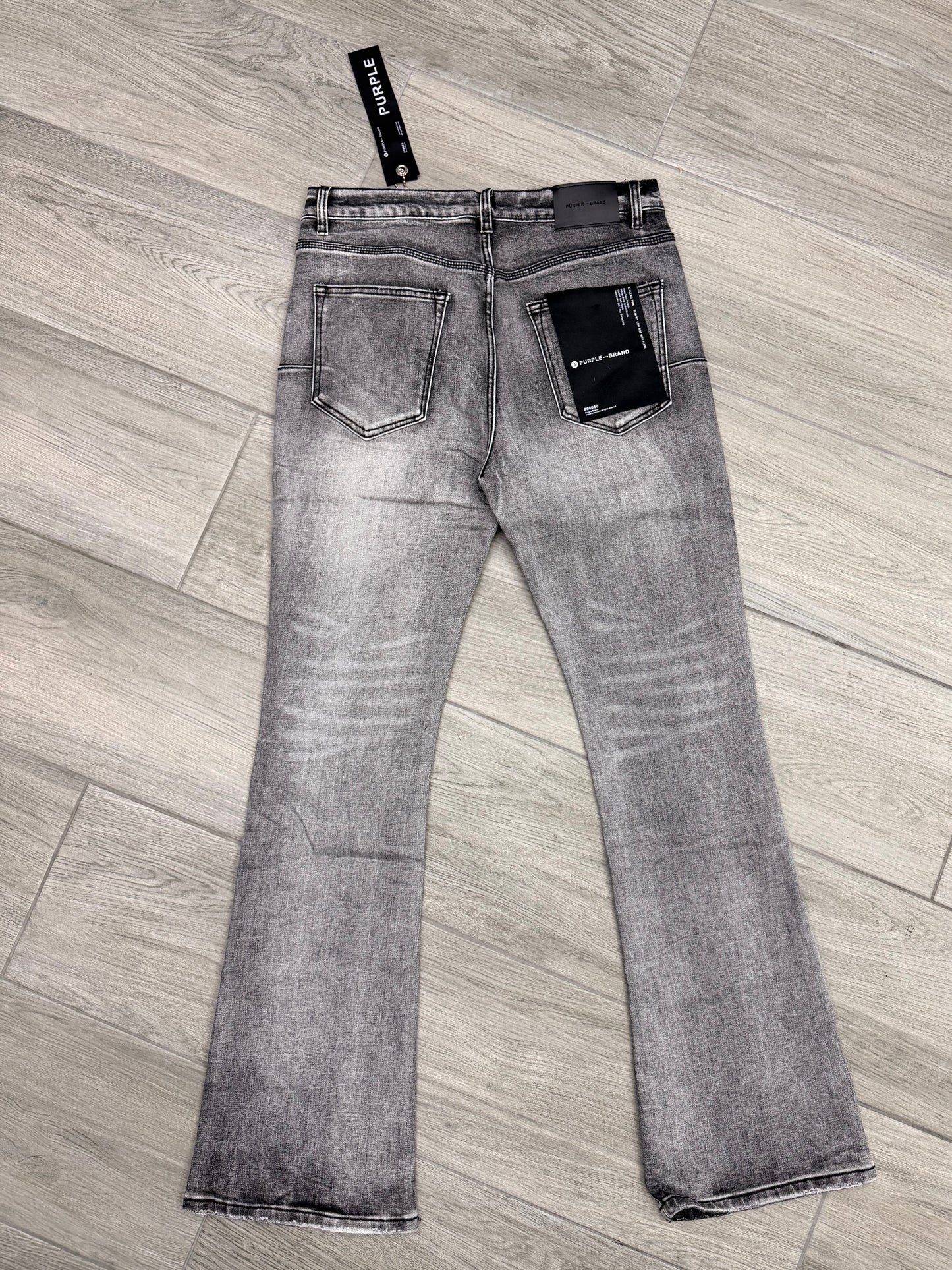 PURPLE GREY FLARED JEANS PE6365