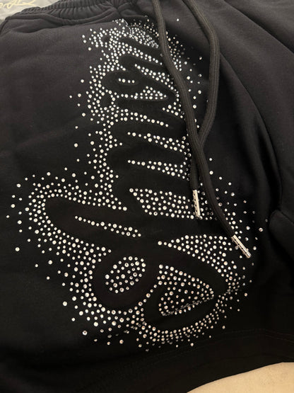 Amiri Short Rhinestone black