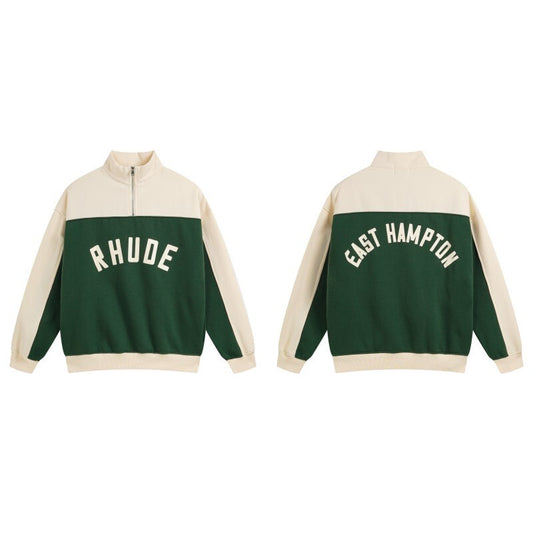 RHUDE EAST HAMPTON GREEN FLEECE