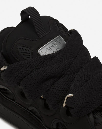 LANVIN LEATHER CURB SNEAKERS